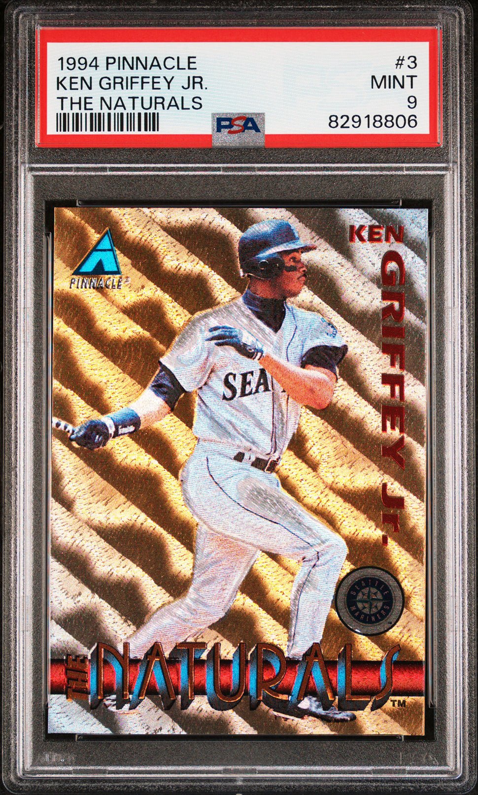 KEN GRIFFEY JR PSA 9 1994 Pinnacle The Naturals #3 Baseball Graded Cards Insert - Hobby Gems