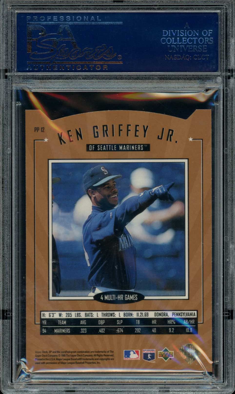 KEN GRIFFEY JR PSA 9 1995 SP Platinum Power Die - Cut #PP12 Baseball Graded Cards Insert - Hobby Gems