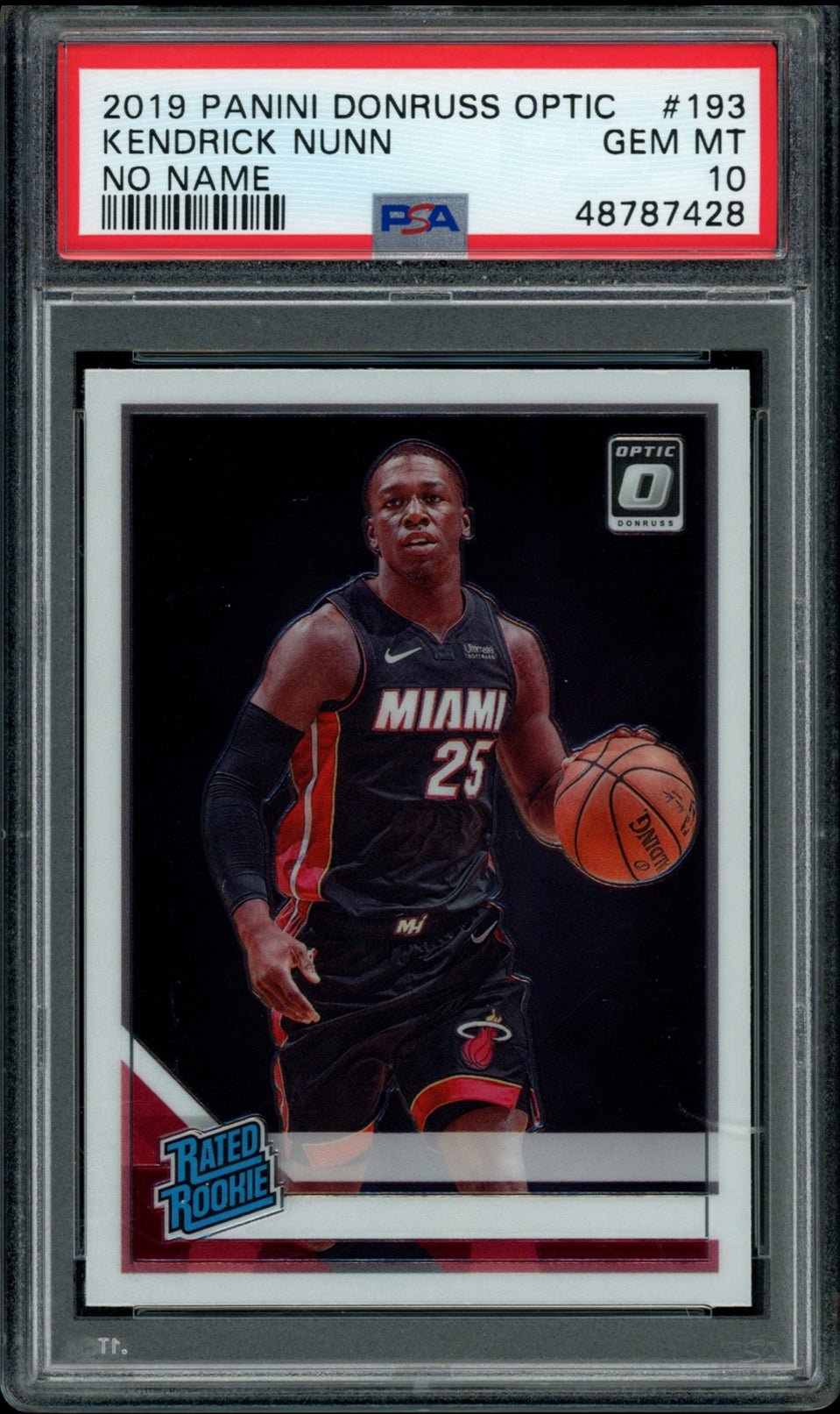 KENDRICK NUNN PSA 10 2019-20 Panini Donruss Optic RC #193 Basketball Base Graded Cards RC - Hobby Gems