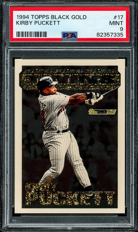 KIRBY PUCKETT PSA 9 1994 Topps Black Gold #17 C1 Baseball Graded Cards Insert - Hobby Gems