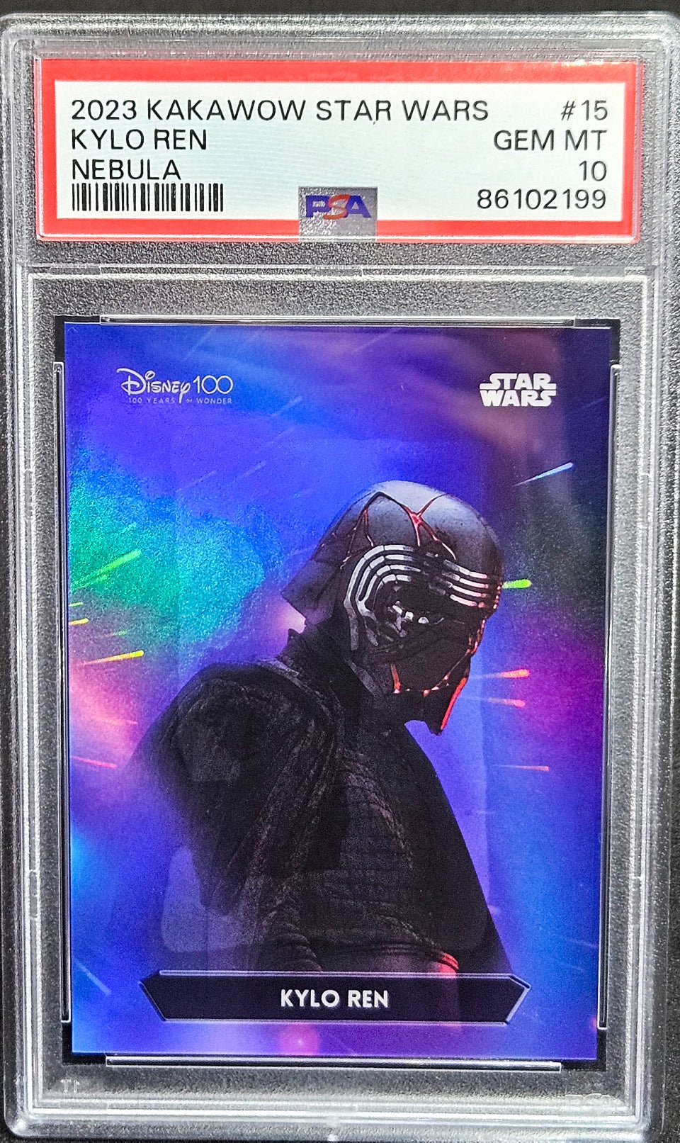 KYLO REN PSA 10 2023 Kakawow Star Wars Nebula #15 160/666 Star Wars Graded Cards Insert Serial Numbered - Hobby Gems