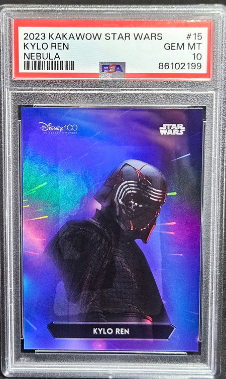 KYLO REN PSA 10 2023 Kakawow Star Wars Nebula #15 160/666 Star Wars Graded Cards Insert Serial Numbered - Hobby Gems