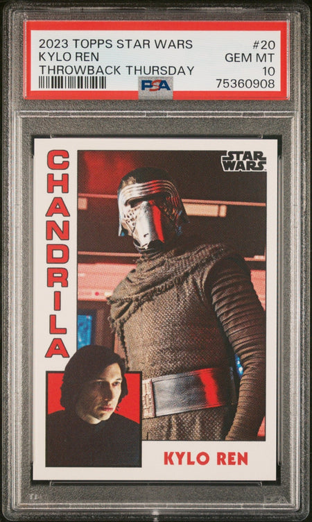 KYLO REN PSA 10 2023 Topps Star Wars Throwback Thursday TBT #20 C3 Star Wars Base Graded Cards - Hobby Gems