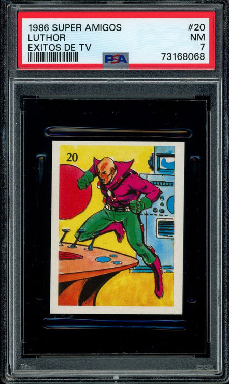 LEX LUTHOR PSA 7 1986 Reyauca Super Amigos Exitos de TV #20 DC Comics Base Graded Cards - Hobby Gems