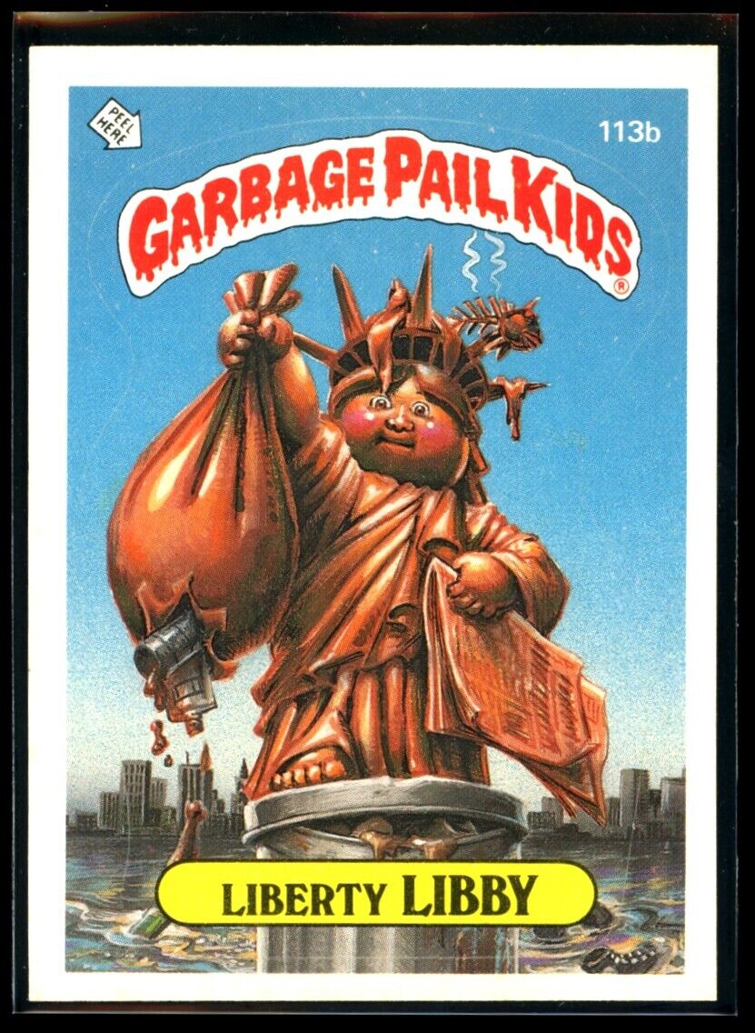 LIBERTY LIBBY 1986 Garbage Pail Kids Series 3 #113b Kid Brother NM C1 Garbage Pail Kids Base - Hobby Gems