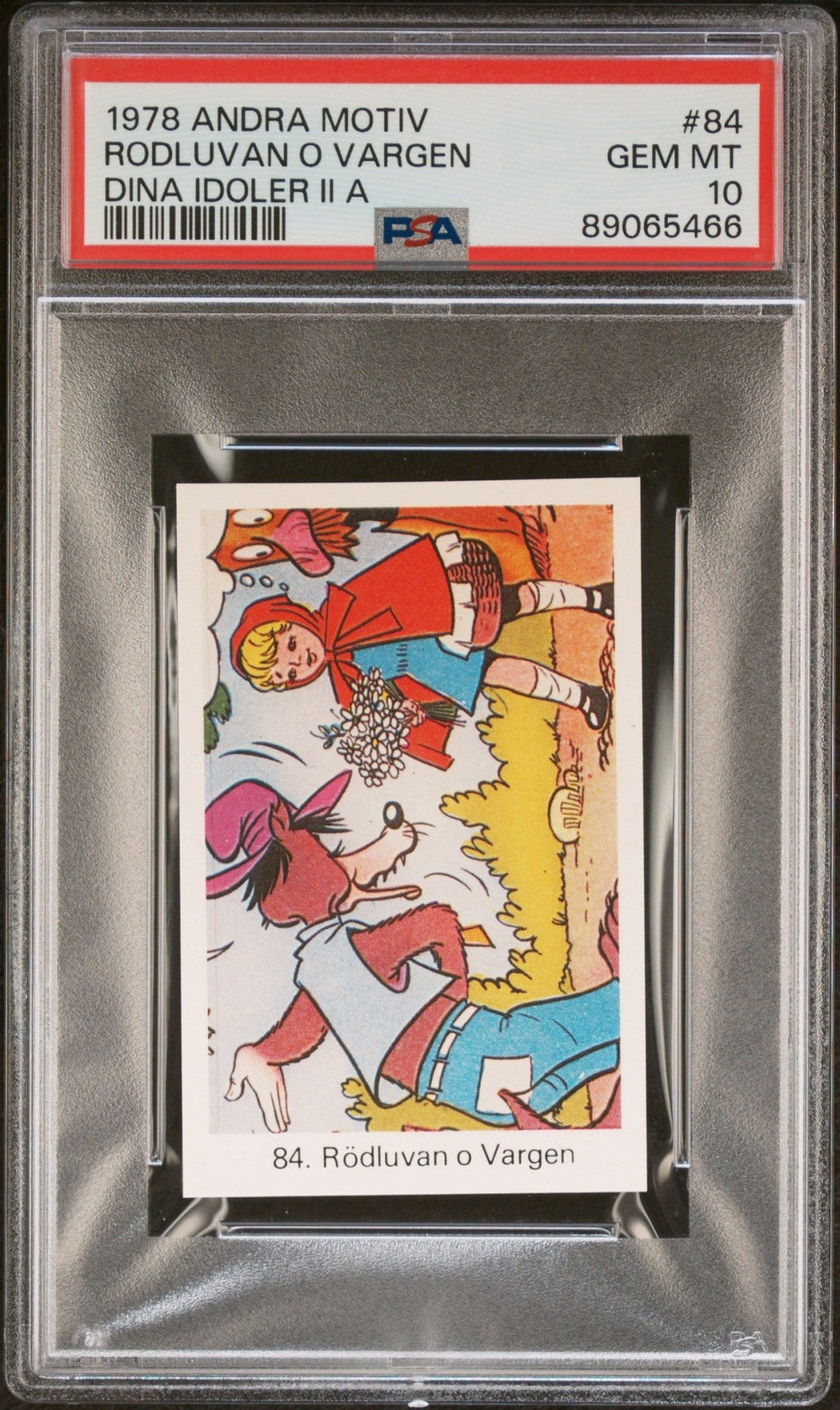 LITTLE RED RIDING HOOD PSA 10 1978 Andra Motiv Dina Idoler II #84 Pop Culture Base Graded Cards - Hobby Gems