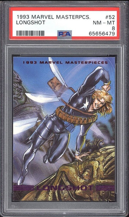 LONGSHOT PSA 8 1993 Marvel Masterpieces #52 Marvel Base Graded Cards - Hobby Gems