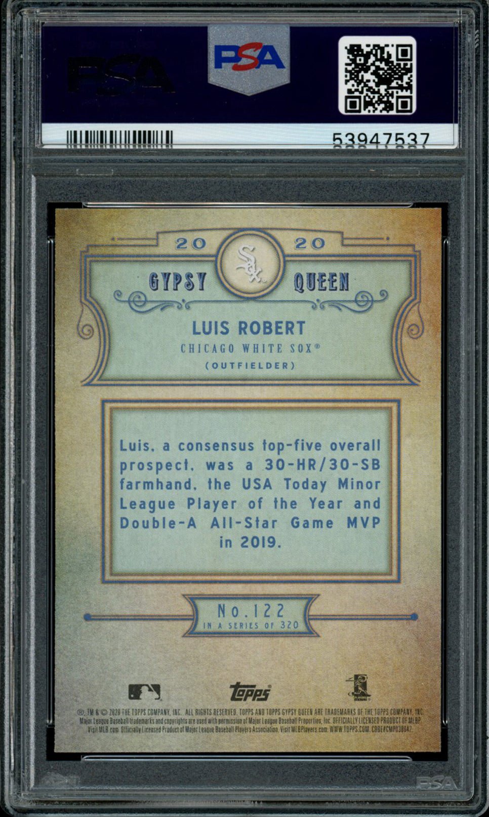 LUIS ROBERT PSA 9 2020 Topps Gypsy Queen RC #122 Baseball Base Graded Cards RC - Hobby Gems