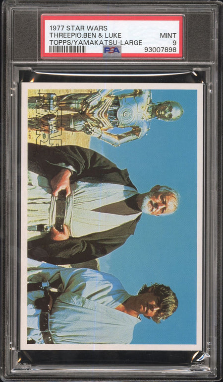 LUKE OBI - WAN C - 3PO PSA 9 1977 Topps Yamakatsu Star Wars Large Threepio Ben C1 Star Wars Base Graded Cards - Hobby Gems