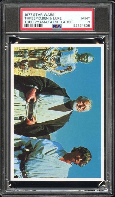 LUKE OBI - WAN C - 3PO PSA 9 1977 Topps Yamakatsu Star Wars Large Threepio Ben C4 Star Wars Base Graded Cards - Hobby Gems