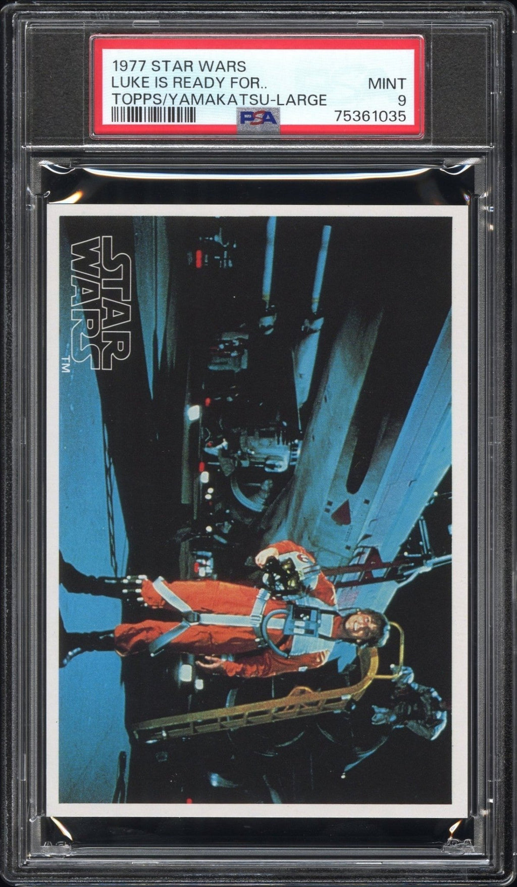 LUKE SKYWALKER Luke is Ready For PSA 9 1977 Star Wars Topps Yamakatsu Large Star Wars Base Graded Cards - Hobby Gems