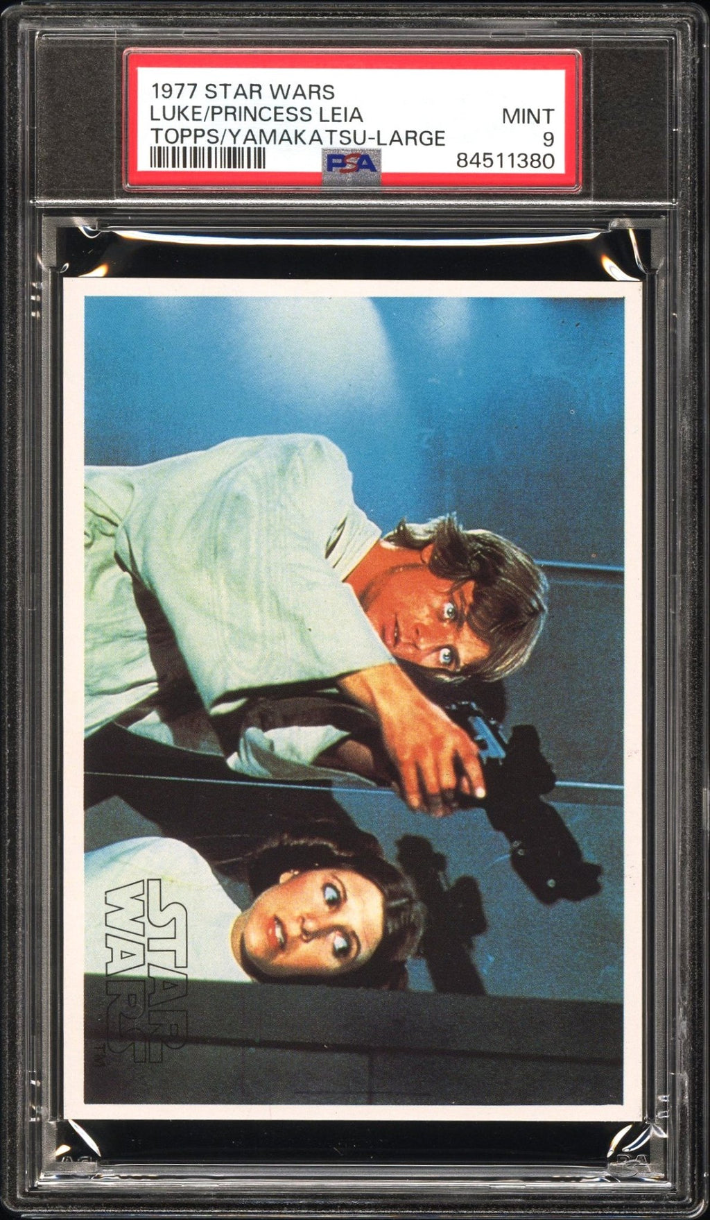 LUKE SKYWALKER PRINCESS LEIA ORGANA PSA 9 1977 Star Wars Topps Yamakatsu Large C2 Star Wars Base Graded Cards - Hobby Gems