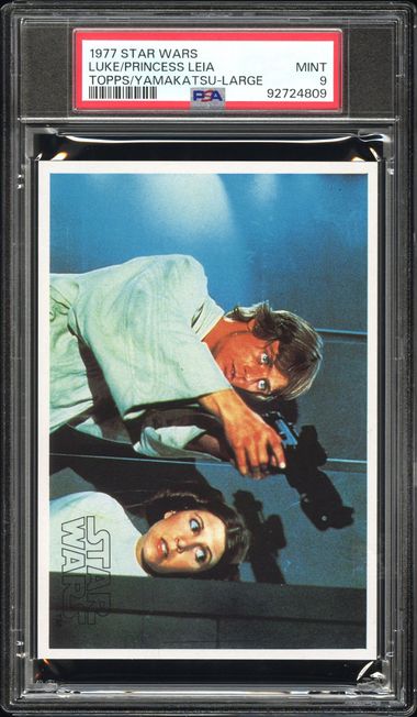 LUKE SKYWALKER PRINCESS LEIA PSA 9 1977 Star Wars Topps Yamakatsu Large C2 Star Wars Base Graded Cards - Hobby Gems