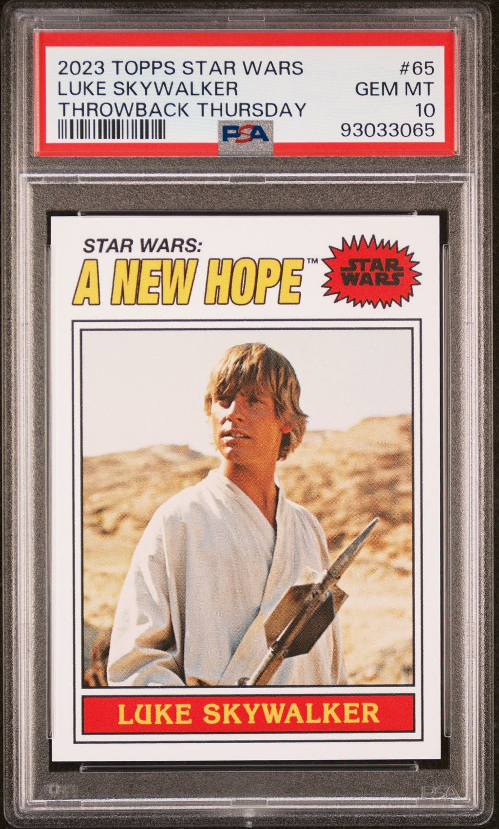 LUKE SKYWALKER PSA 10 2023 Topps Star Wars Throwback Thursday TBT #65 C2 Star Wars Base Graded Cards - Hobby Gems