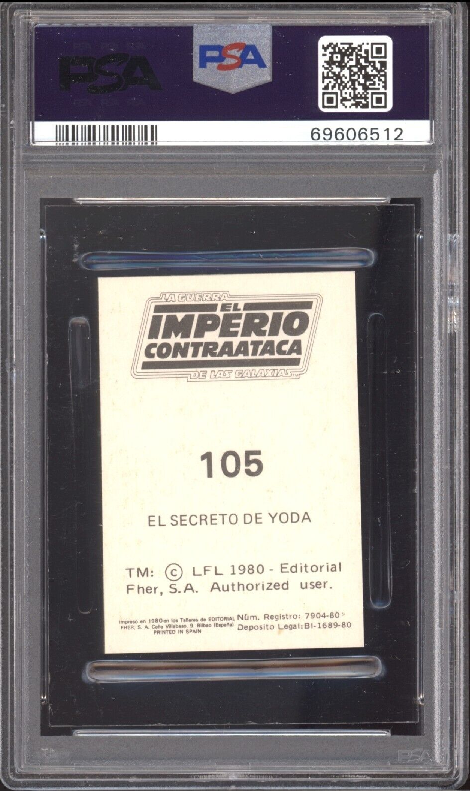 LUKE SKYWALKER PSA 8 1980 Star Wars Fher El Secreto de Yoda #105 Star Wars Base Graded Cards - Hobby Gems