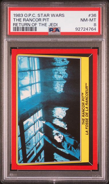 LUKE SKYWALKER PSA 8 1983 O - Pee - Chee OPC Star Wars Return of the Jedi #36 Star Wars Base Graded Cards - Hobby Gems