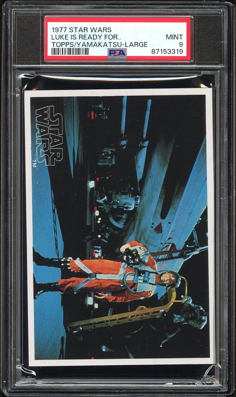 LUKE SKYWALKER PSA 9 1977 Topps Yamakatsu Star Wars Large Luke Is Ready For C2 Star Wars Base - Hobby Gems