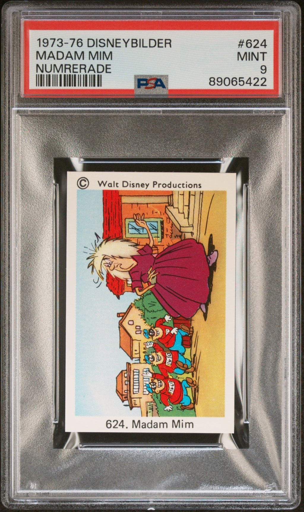 MADAM MIM PSA 9 1973 - 76 Disneybilder Numrerade Sword in the Stone Disney #624 Disney Base Graded Cards - Hobby Gems