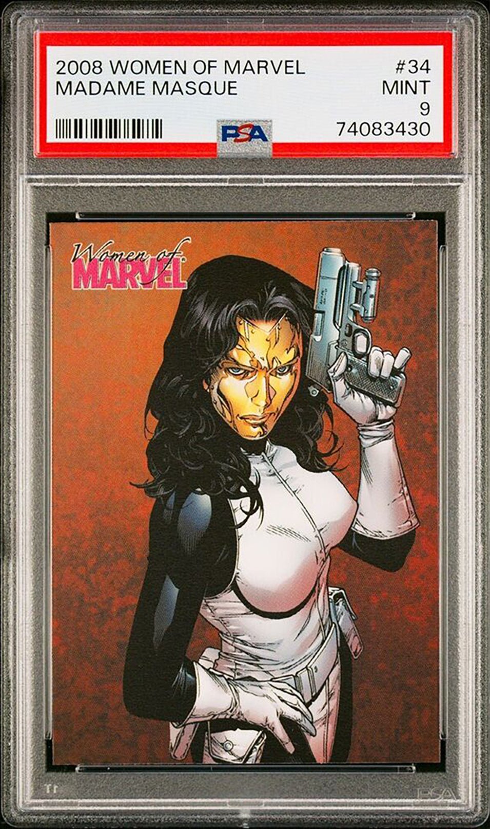 MADAME MASQUE PSA 9 2008 Rittenhouse Archives Women of Marvel #34 C1 Marvel Base Graded Cards - Hobby Gems