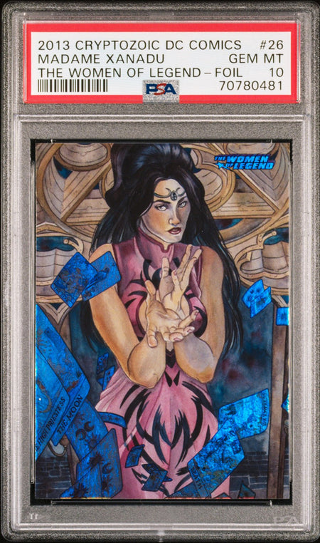 MADAME XANADU PSA 10 2013 DC Comics The Women of Legend Foil #26 DC Comics Graded Cards Parallel - Hobby Gems