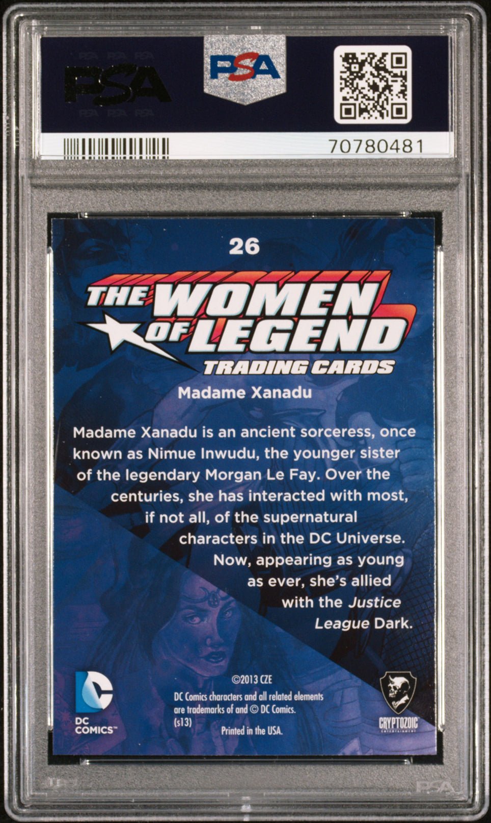 MADAME XANADU PSA 10 2013 DC Comics The Women of Legend Foil #26 DC Comics Graded Cards Parallel - Hobby Gems