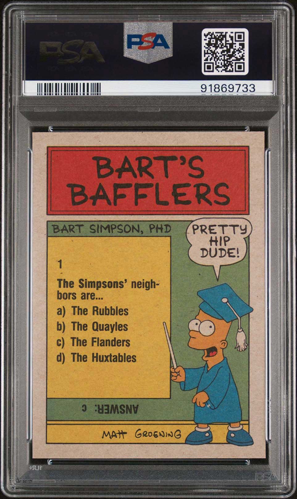 MARGE SIMPSON PSA 9 1990 Topps The Simpsons Don't Forget Your Lunches! #1 C1 The Simpsons Base Graded Cards - Hobby Gems