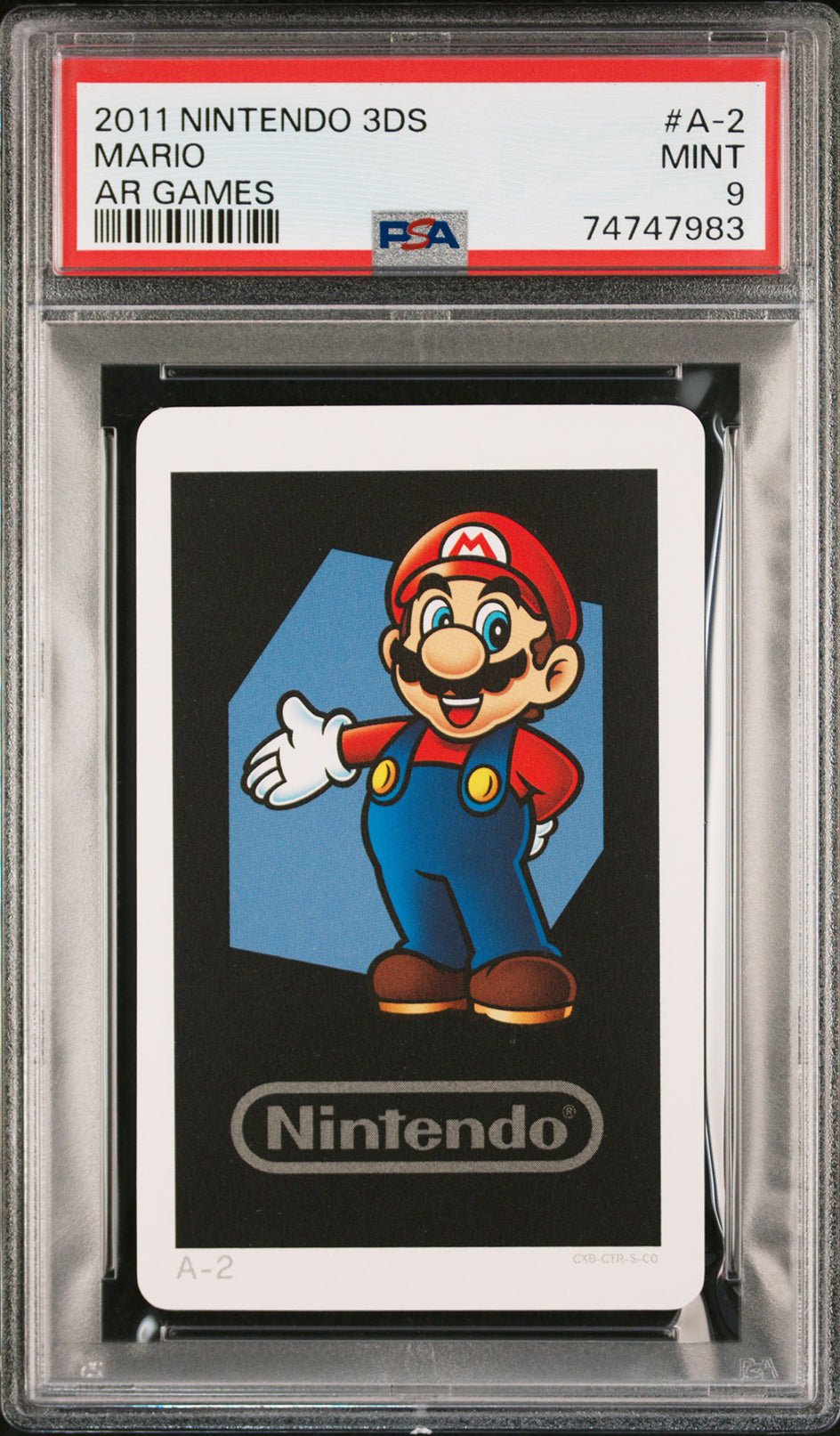 MARIO Super Mario Bros. PSA 9 2011 Nintendo 3DS AR Card A-2 C1 Nintendo Base Graded Cards - Hobby Gems