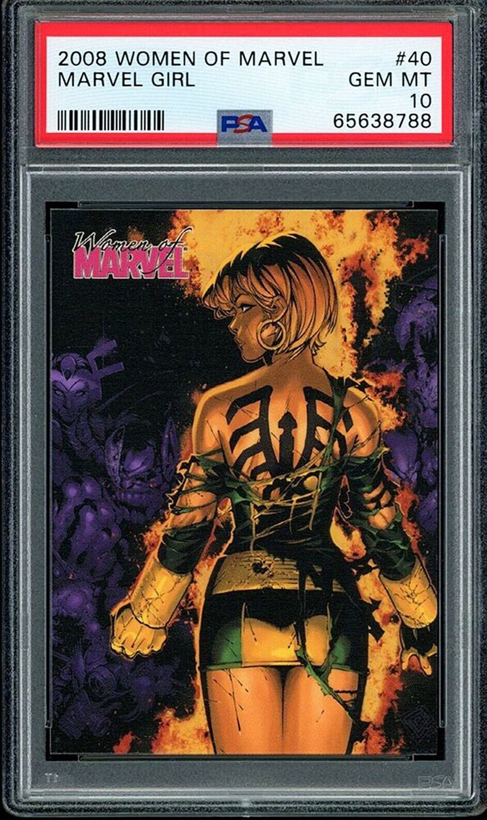 MARVEL GIRL PSA 10 2008 Rittenhouse Women of Marvel #40 C2 Marvel Base Graded Cards - Hobby Gems