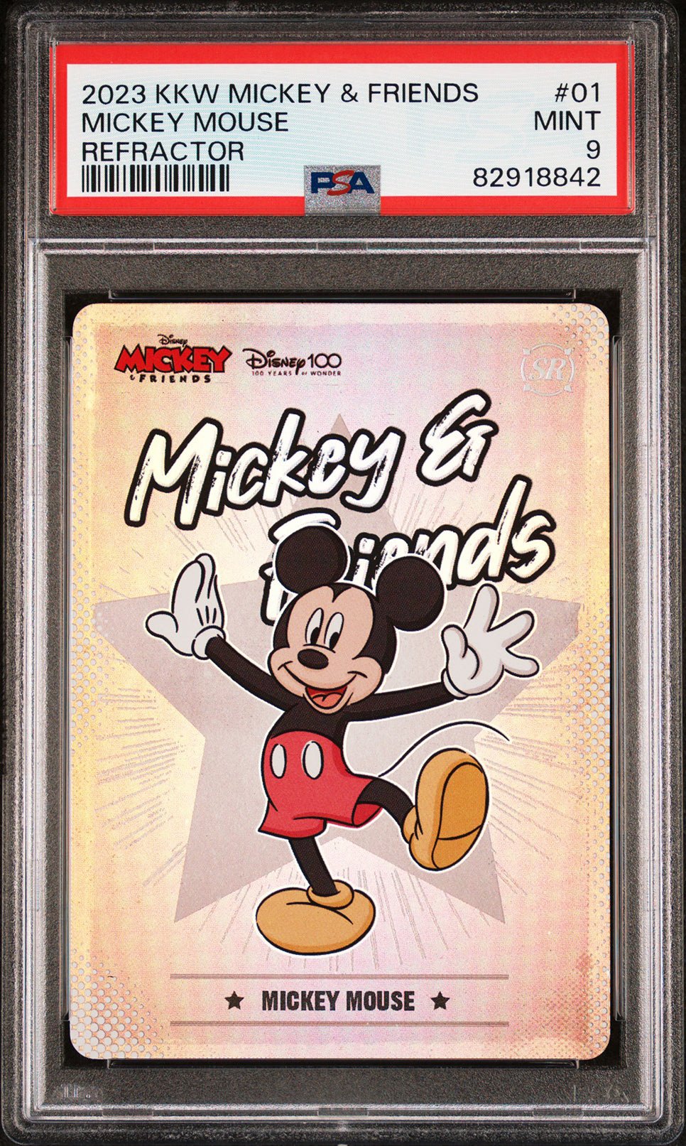 MICKEY MOUSE PSA 9 2023 Kakawow Hotbox Mickey & Friends Refractor #HDMI01 Disney Graded Cards Parallel - Hobby Gems