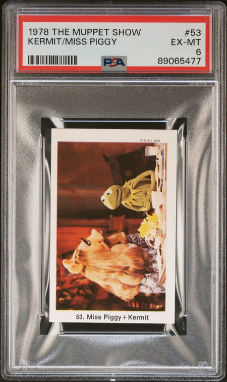 MISS PIGGY KERMIT THE FROG PSA 6 1978 Samlarbilder The Muppet Show #53 Pop Culture Base Graded Cards - Hobby Gems