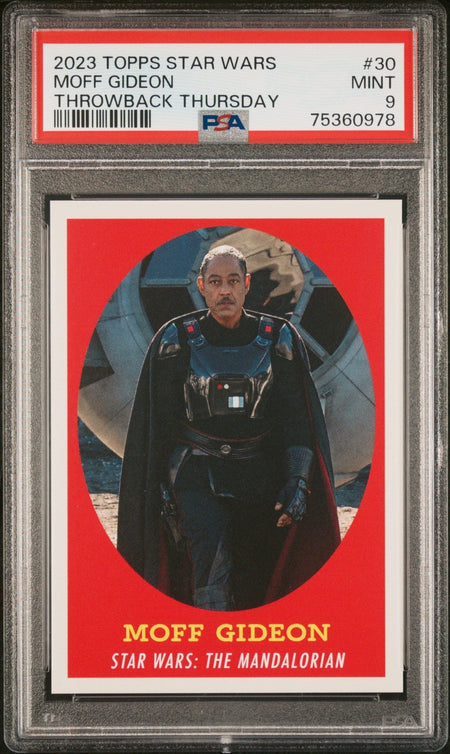 MOFF GIDEON PSA 9 2023 Topps Star Wars Throwback Thursday TBT #30 C1 Star Wars Base Graded Cards - Hobby Gems