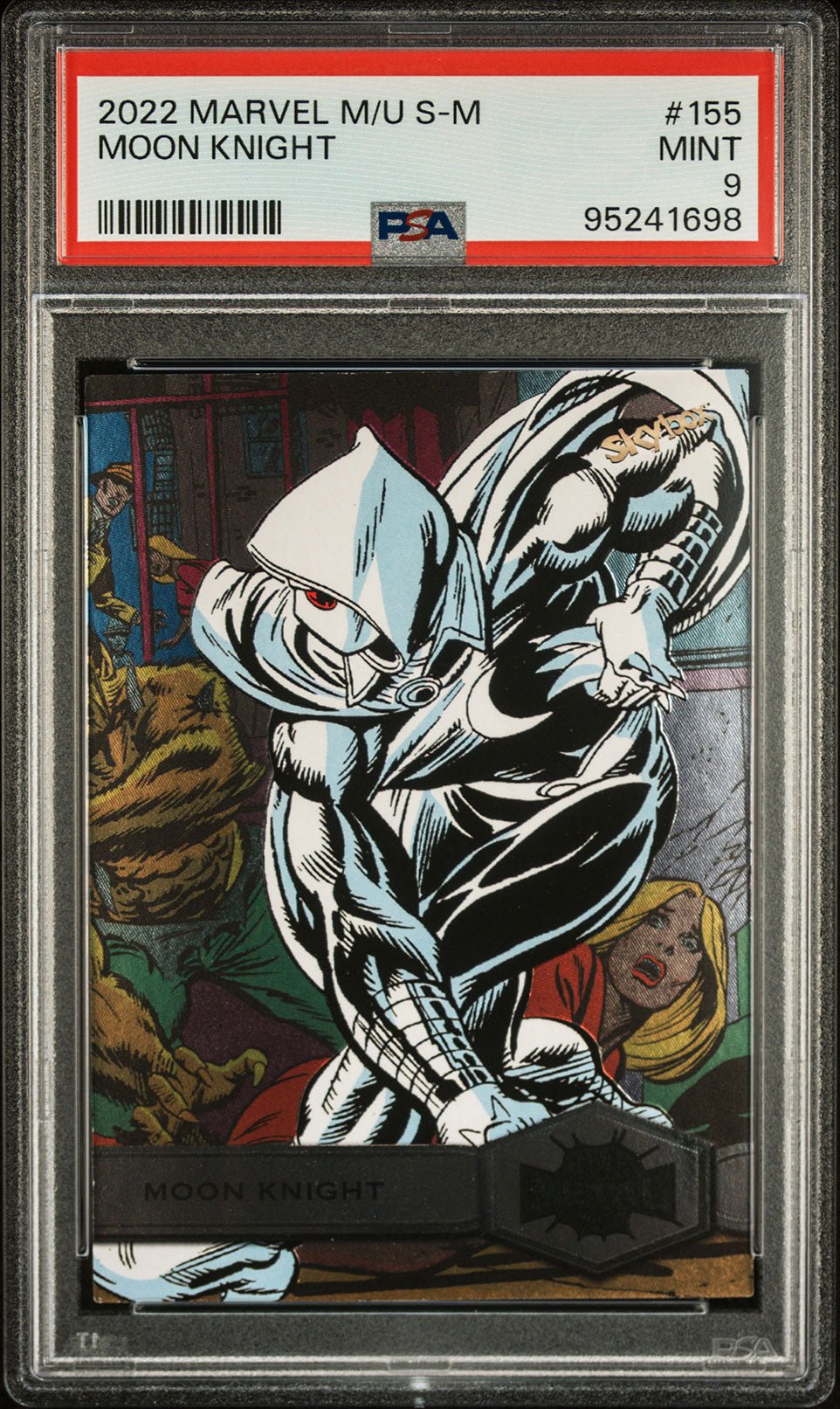 MOON KNIGHT PSA 9 2022 Skybox Marvel Metal Universe Spider - Man #155 Marvel Base Graded Cards - Hobby Gems