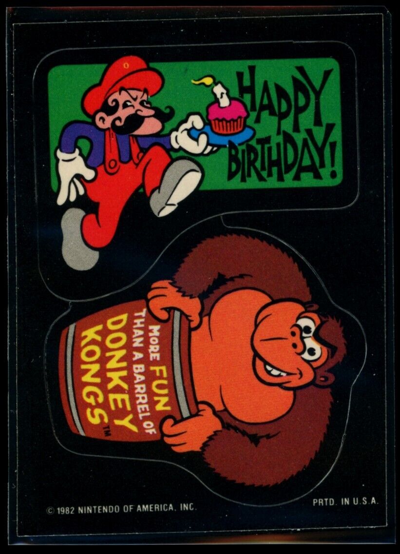 MORE FUN THAN A BARREL OF DONKEY KONGS 1982 Topps Donkey Kong Sticker NM C3 Nintendo Sticker - Hobby Gems
