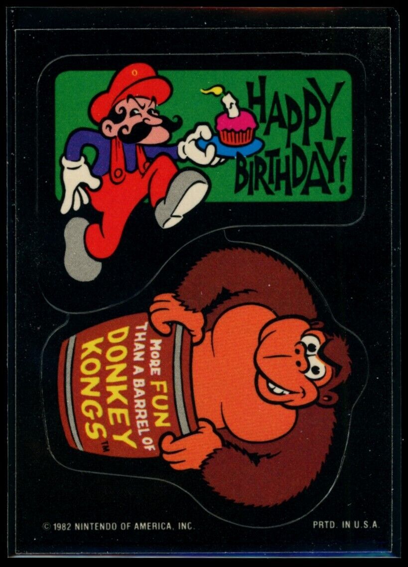 MORE FUN THAN A BARREL OF DONKEY KONGS 1982 Topps Donkey Kong Sticker NM C4 Nintendo Sticker - Hobby Gems