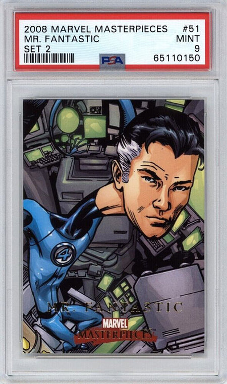 MR FANTASTIC PSA 9 2008 Upper Deck Marvel Masterpieces #51 Marvel Base Graded Cards - Hobby Gems