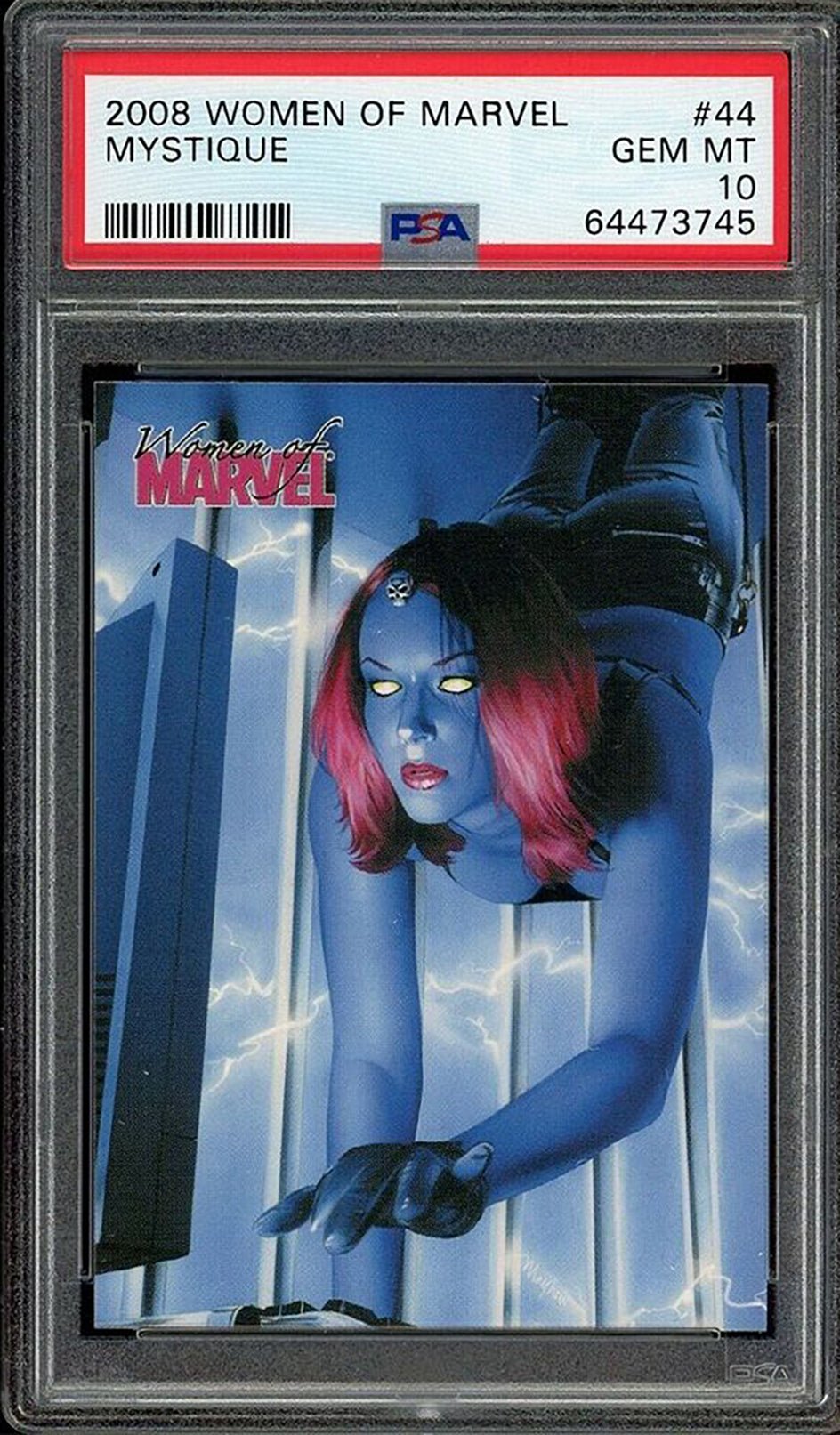 MYSTIQUE PSA 10 2008 Rittenhouse Women of Marvel #44 C1 Marvel Base Graded Cards - Hobby Gems