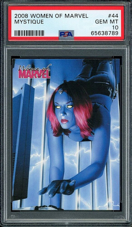 MYSTIQUE PSA 10 2008 Rittenhouse Women of Marvel #44 C2 Marvel Base Graded Cards - Hobby Gems