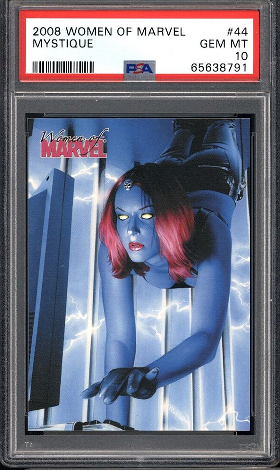 MYSTIQUE PSA 10 2008 Rittenhouse Women of Marvel #44 C3 Marvel Base Graded Cards - Hobby Gems