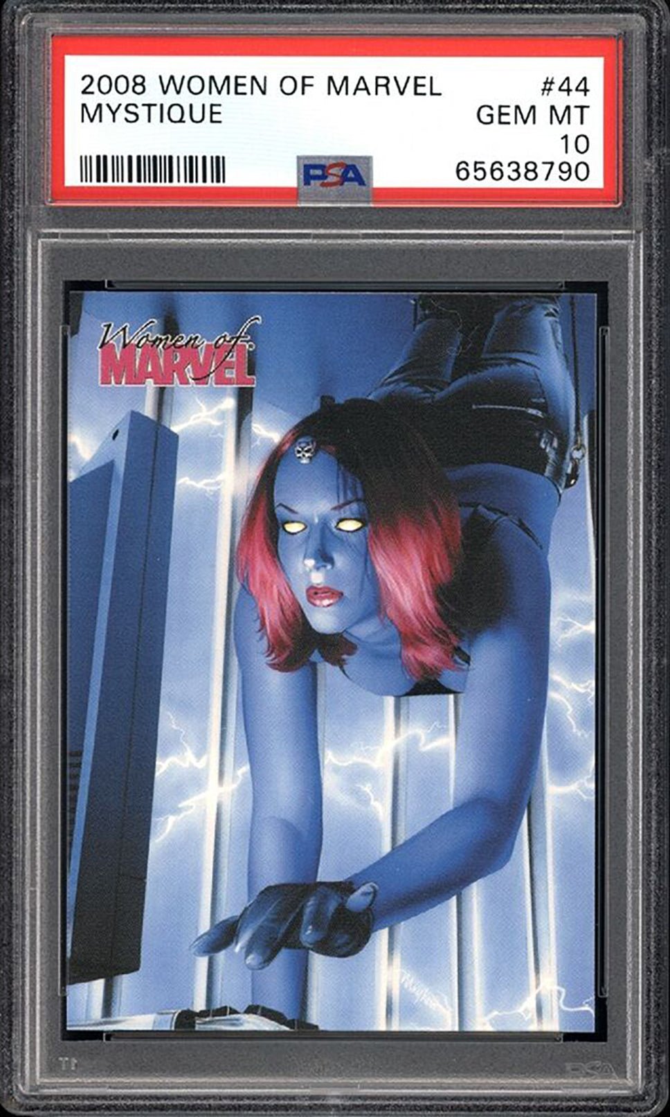 MYSTIQUE PSA 10 2008 Rittenhouse Women of Marvel #44 C4 Marvel Base Graded Cards - Hobby Gems