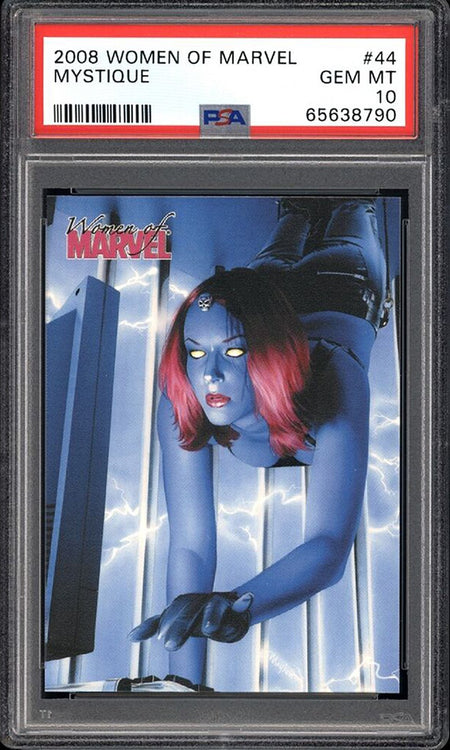 MYSTIQUE PSA 10 2008 Rittenhouse Women of Marvel #44 C4 Marvel Base Graded Cards - Hobby Gems