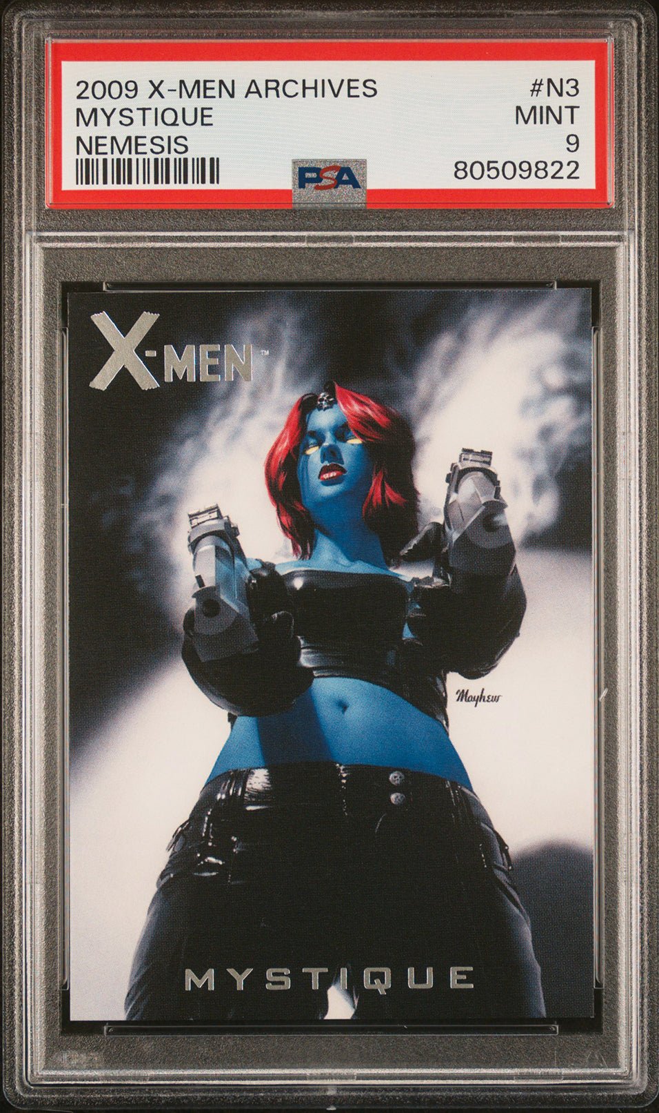 MYSTIQUE PSA 9 2009 Rittenhouse Marvel X-Men Archives Nemesis #N3 C1 Marvel Graded Cards Insert - Hobby Gems