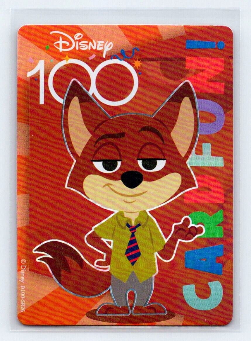 NICK WILDE Zootopia 2023 Disney 100 Joyful Card Fun #D100-SR26 C2 Disney Base - Hobby Gems