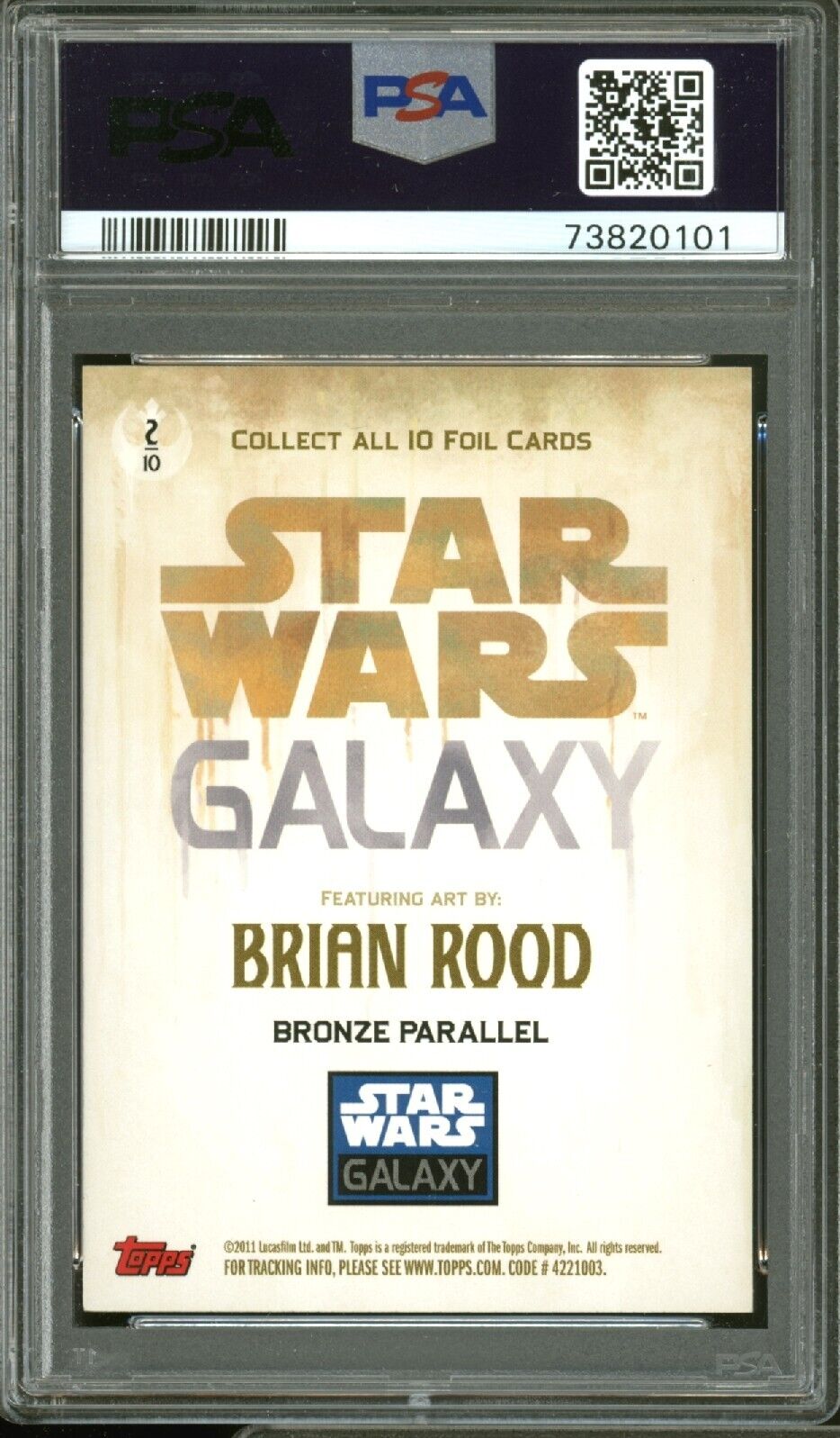 OBI-WAN KENOBI PSA 10 2011 Topps Star Wars Galaxy 6 Foil #2 Star Wars Graded Cards Parallel - Hobby Gems