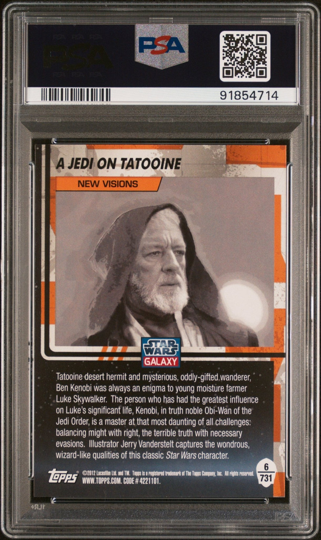 OBI - WAN KENOBI PSA 10 2012 Topps Star Wars Galaxy Series 7 A Jedi #731 Star Wars Base Graded Cards - Hobby Gems