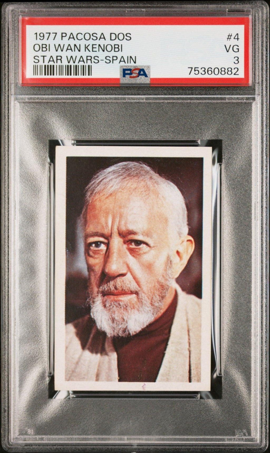 OBI-WAN KENOBI PSA 3 1977 Pacosa Dos International Star Wars Spain #4 Star Wars Base Graded Cards - Hobby Gems