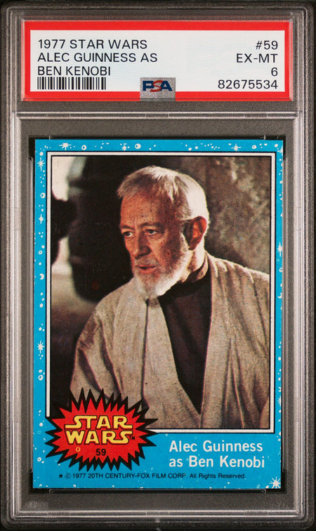 OBI-WAN KENOBI PSA 6 1977 Star Wars Alec Guinness #59 C2 Star Wars Base Graded Cards - Hobby Gems