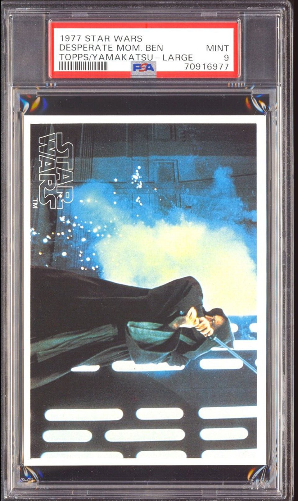 OBI-WAN KENOBI PSA 9 1977 Star Wars Topps Yamakatsu Large Desperate Mom. Ben Star Wars Base Graded Cards - Hobby Gems