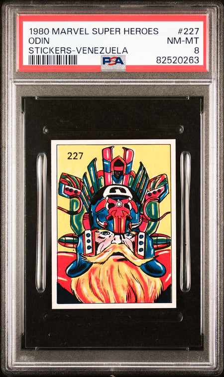 ODIN PSA 8 1980 Marvel Super Heroes Stickers-Venezuela #227 Marvel Graded Cards Sticker - Hobby Gems