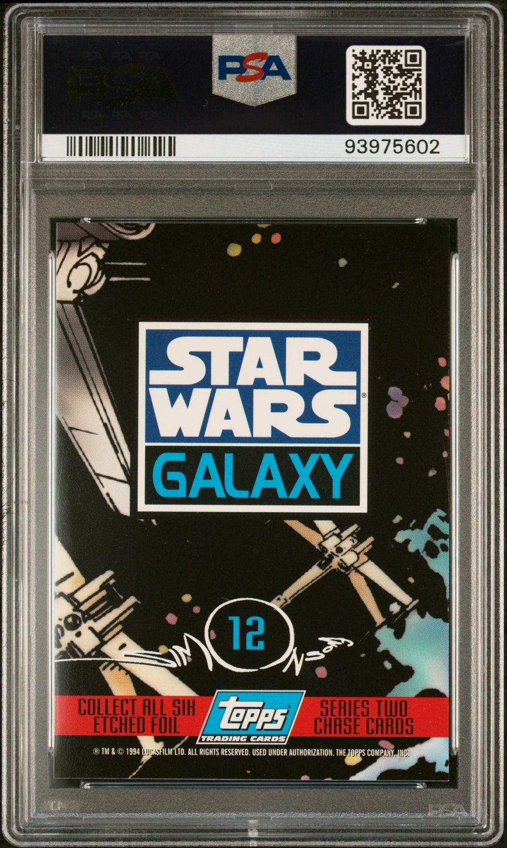 OOLA RANCOR PSA 9 1994 Star Wars Galaxy Series 2 Etched Foil #12 Star Wars Graded Cards Insert - Hobby Gems