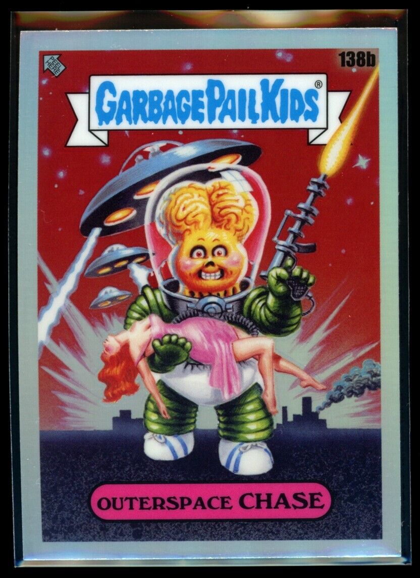 OUTERSPACE CHASE 2021 Topps Chrome Refractor Garbage Pail Kids #138b Garbage Pail Kids Base - Hobby Gems